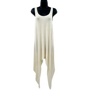 Ioanna Kourbela Basics Cream Asymmetrical Hem Dress